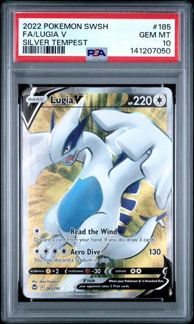Lugia V 2022 Pokemon Silver Tempest #185/195 PSA 10