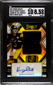 Kenny Pickett 2022 Panini Select Jumbo Rk.Sig.Swatch White Prizm 