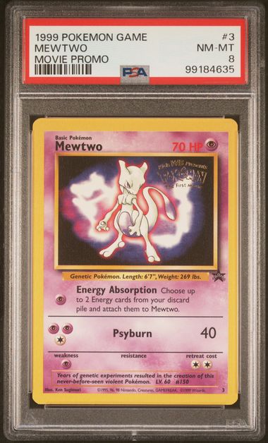 Mewtwo Pokemon 1999 Movie Promo PSA 8