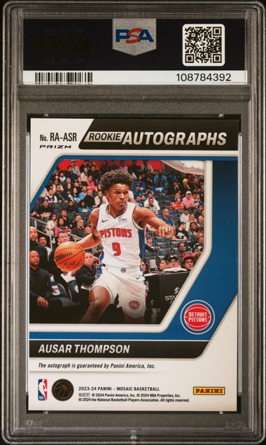 Ausar Thompson 2023-24 Mosaic Rookie Autograph Choice Prizm PSA 10 RC