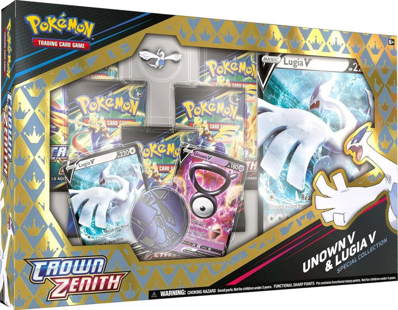 Unown V & Lugia V Pokémon Crown Zenith Special Collection Box