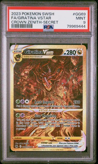 Giratina VSTAR Pokemon Crown Zenith Secret rare #GG69/GG70 PSA 9
