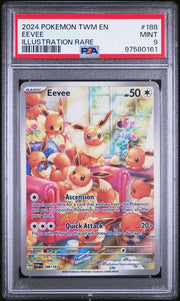 Eevee Pokémon Twilight Masquerade Illustration Rare #188/167 PSA 9