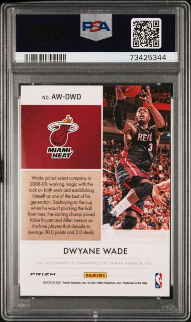 Dwyane Wade 2021-22 NBA Hoops Award Winning Autograph PSA 10