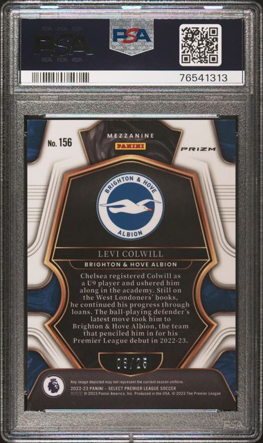 Levi Colwill 2022-23 Panini Select white ice prizm rookie card 