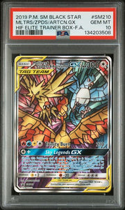 Moltres Zapdos Articuno GX Tag Team 2019 Hidden Fates ETB Promo #SM210 PSA 10