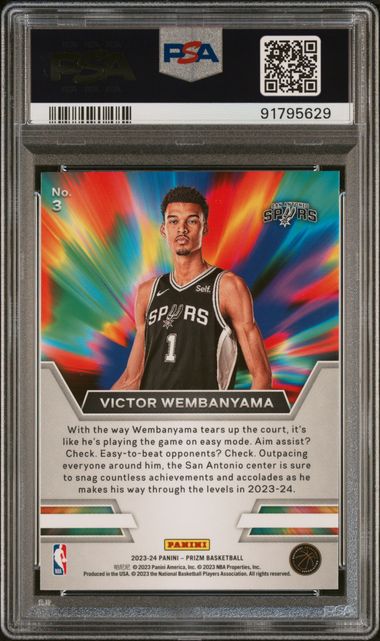 Victor Wembanyama 2023 Panini Prizm Instant Impact Rookie PSA 10