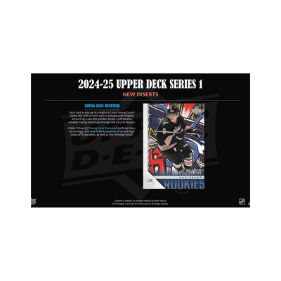 2024-25 Upper Deck Series 1 Hockey Hobby Box [Contact Us To Order]