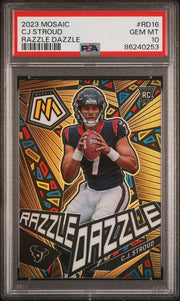 CJ Stroud 2023 Panini Mosaic Razzle Dazzle rookie card PSA 10
