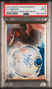 CJ Abrams 2022 Bowman Transcendent Variation RC Auto Blue #'d 03/10 PSA 9