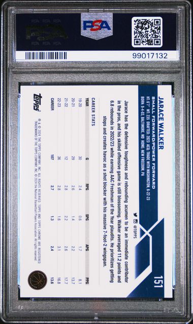 Jarace Walker 2023 Topps Chrome orange geometric ref. rookie card 