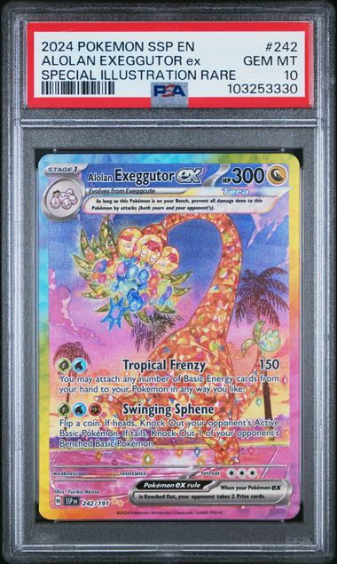 Alolan Exeggutor ex Pokémon Surging Sparks Special Illustration Rare #242/191 PSA 10