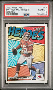 Patrick Mahomes 2022 Panini Prestige Heroes PSA 10
