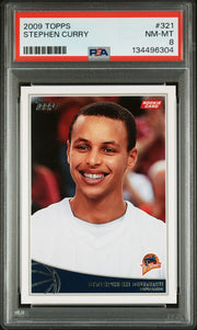 Stephen Curry 2009 Topps rookie card #321 PSA 8
