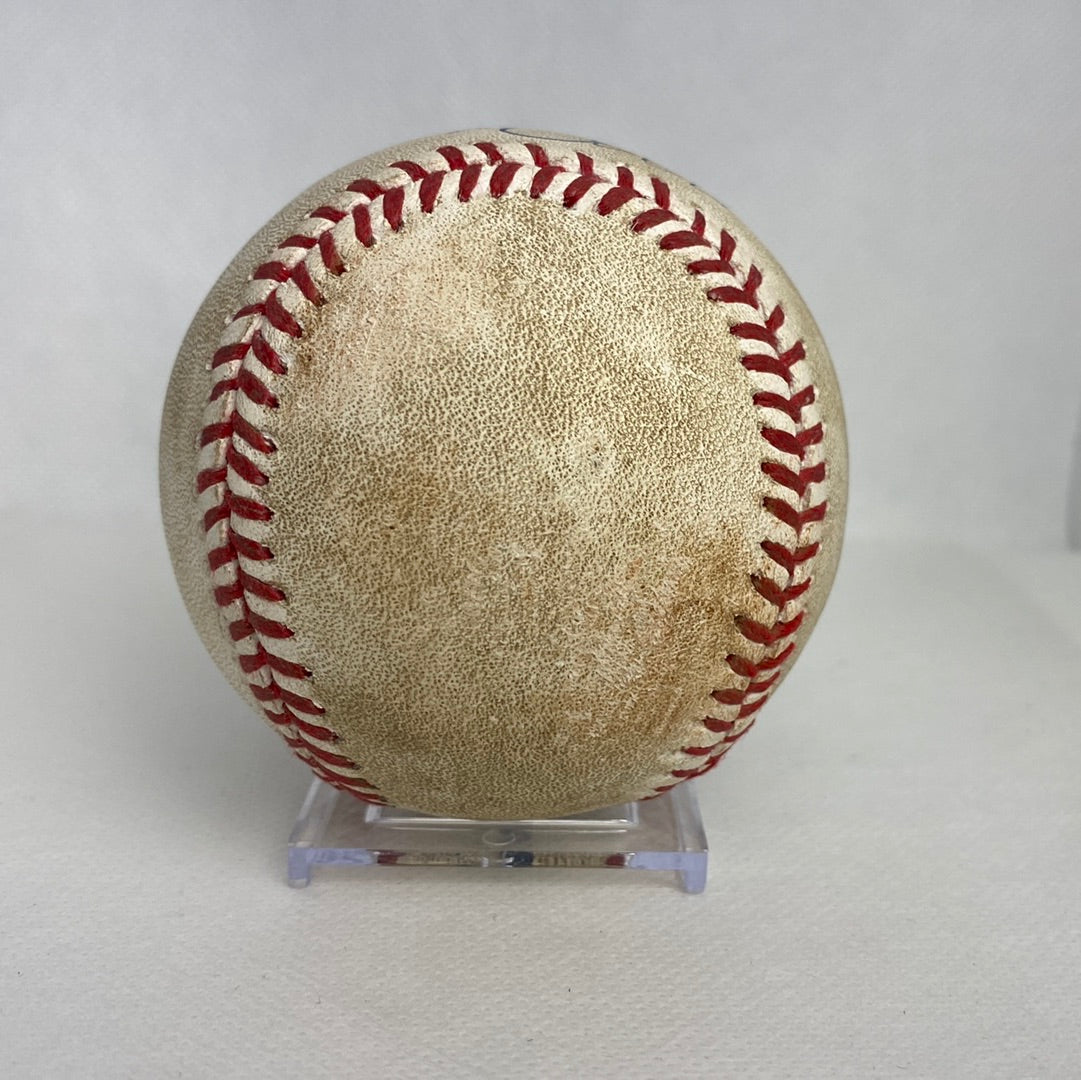Mike Trout Autographed MLB Game Used Pitch In Dirt 05/02/15