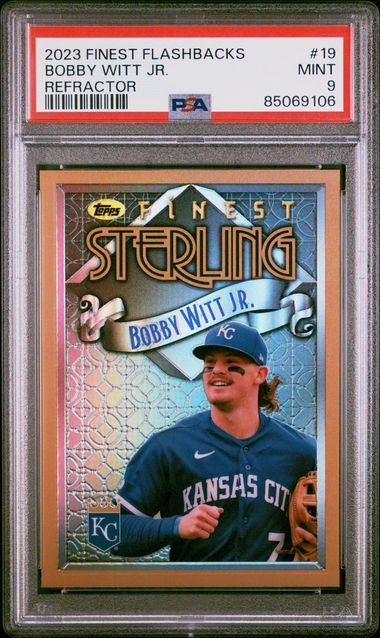 Bobby Witt Jr. 2023 Finest Flashbacks Refractor PSA 9