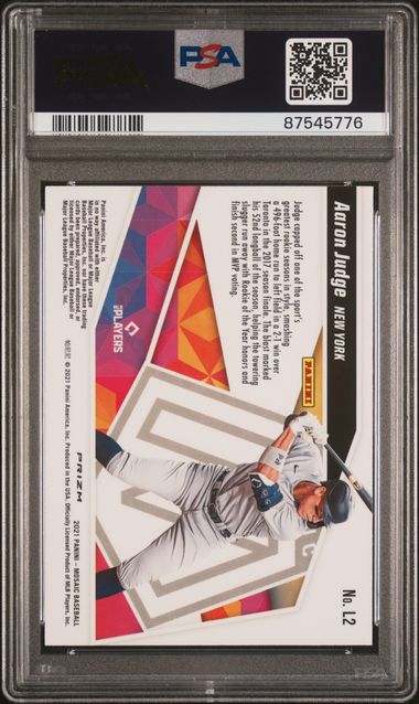 Aaron Judge 2021 Panini Mosaic Launched Green Mosaic PSA 10