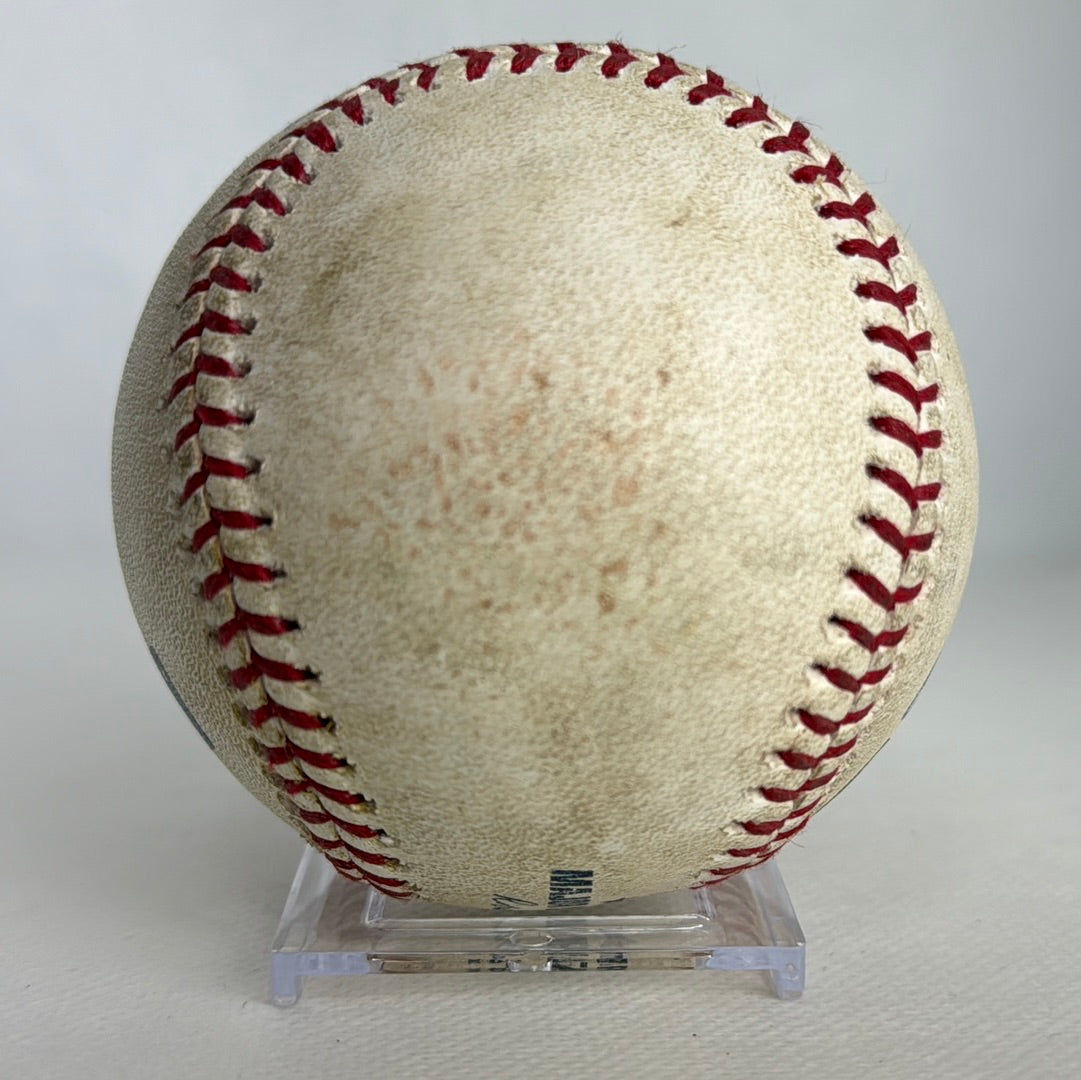 Gleyber Torres Autographed MLB Game Used Single Career Hit 83 RBI 54 55 08/24/18