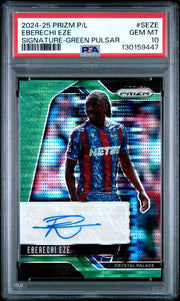 Eberechi Eze 2024-25 Panini Prizm Premier League Signature Green Pulsar PSA 10