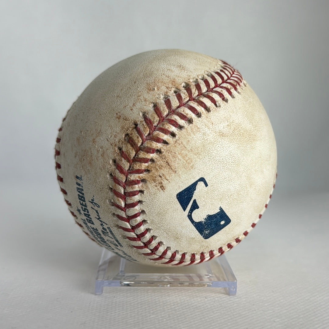 Austin Riley MLB Game Used Single Career Hit 21 05/29/19