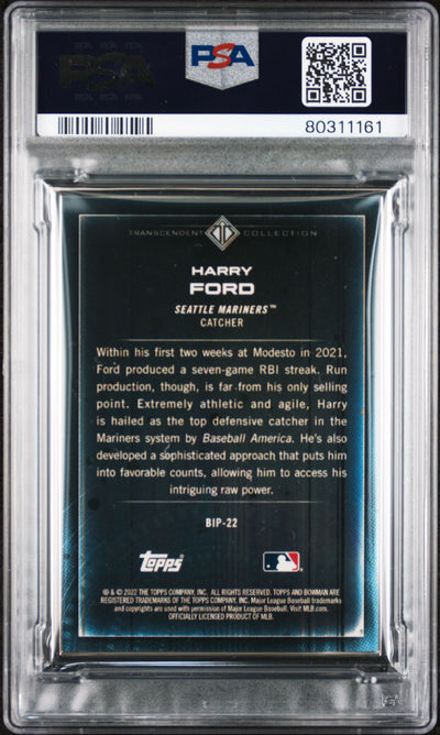 Harry Ford 2022 Bowman Transcendent Collection Bowman Icons /50 Batting PSA 9