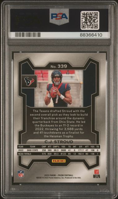 CJ Stroud 2023 Panini Prizm #339 Rookie Card PSA 9