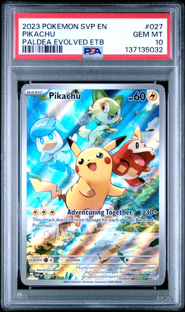 Pikachu Pokémon Scarlet & Violet Paldea Evolved ETB Black Star Promo #027