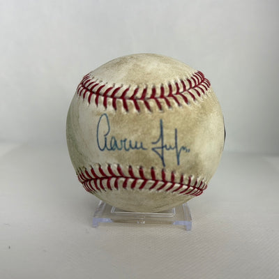 Aaron Judge Autographed MLB Game Used Double Career Hit 178 Double 28 RBI 126 04/07/18