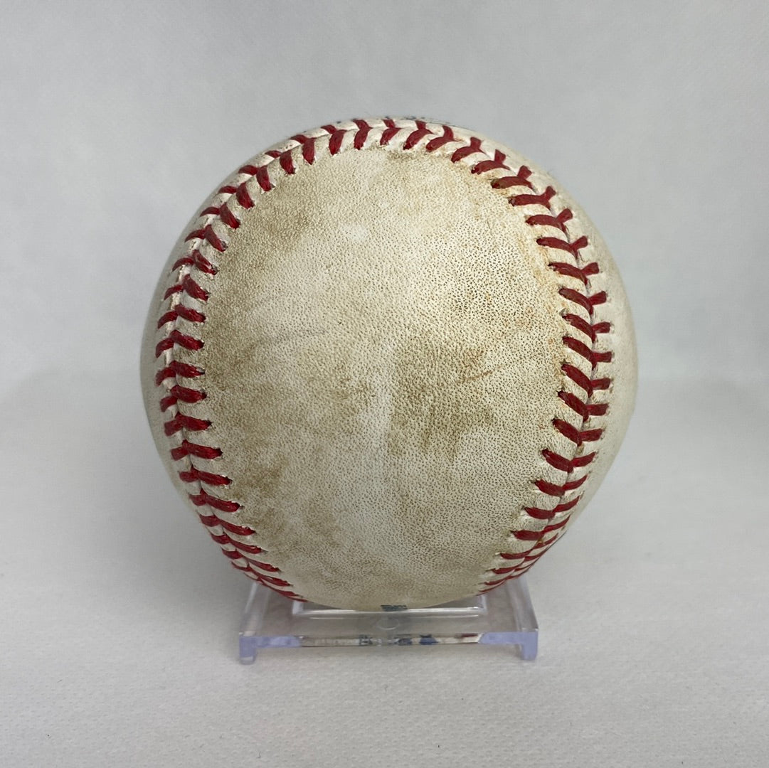 Albert Pujols Autographed MLB Game Used Single Career Hit 2858 & Kole Calhoun Single Career Hit 547 05/08/17