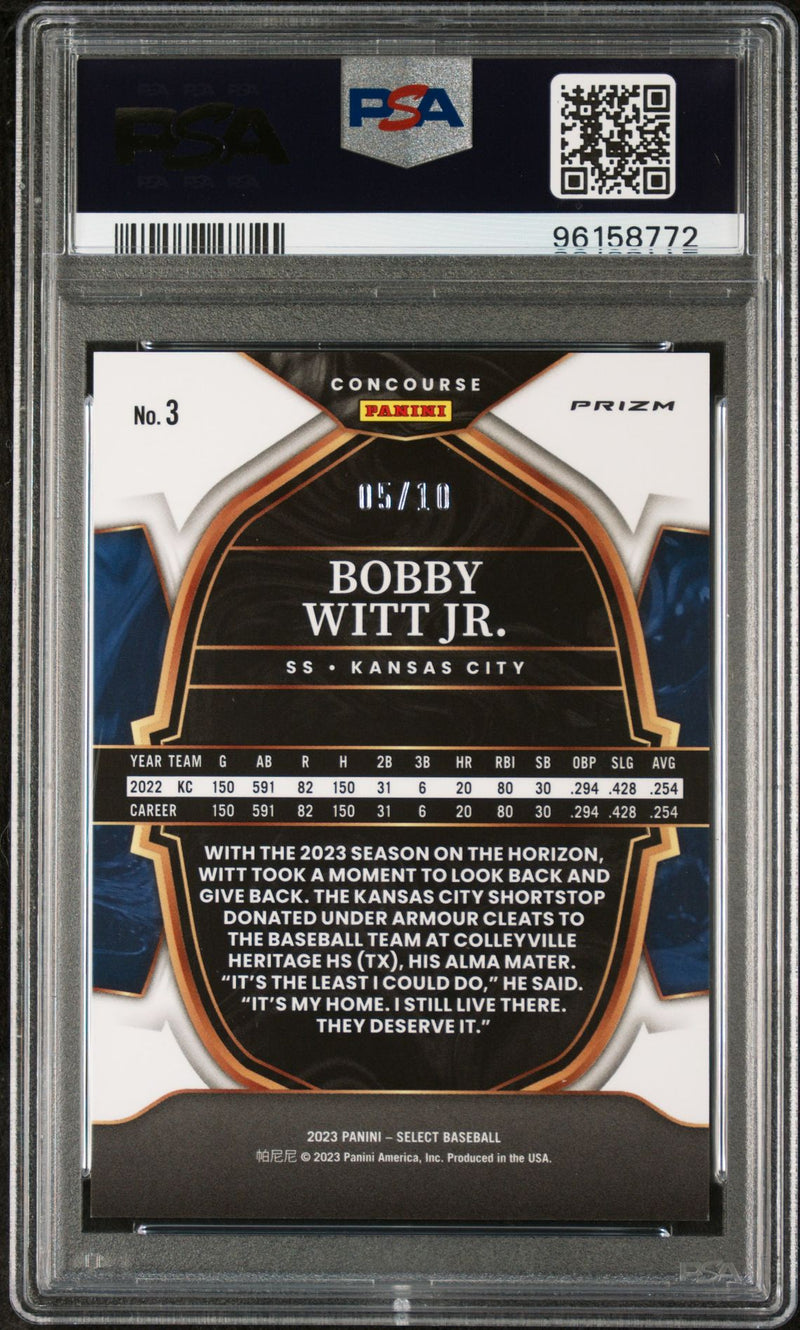 Bobby Witt Jr. 2023 Panini Select Pink Prizm 