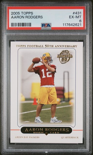Aaron Rodgers 2005 Topps Rookie Card #431 PSA 6