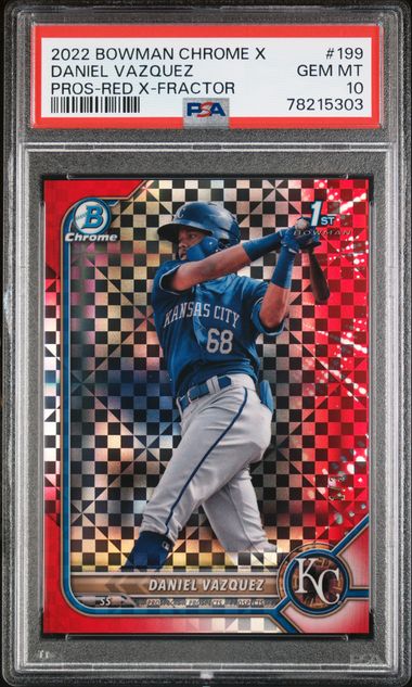 Daniel Vazquez 2022 1st Bowman Chrome X Red X-Fractor 