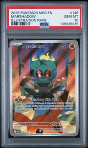 Marshadow Pokémon Mega Evolution Illustration Rare #146/142 PSA 10
