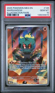 Marshadow Pokémon Mega Evolution Illustration Rare #146/142 PSA 10