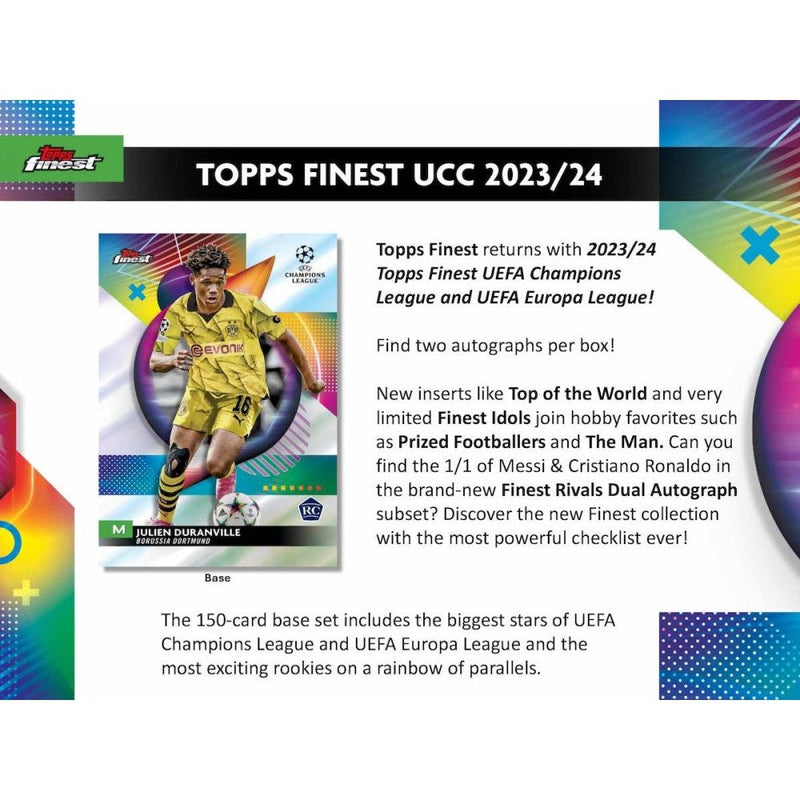 2023-24 Topps Finest UEFA Club Competitions Soccer Hobby Box