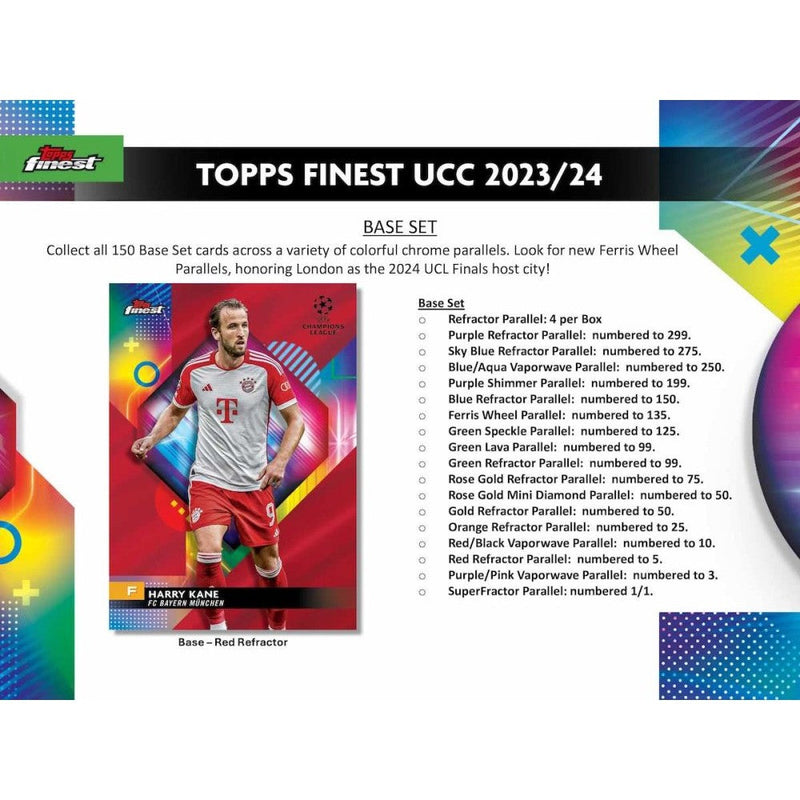 2023-24 Topps Finest UEFA Club Competitions Soccer Hobby Box