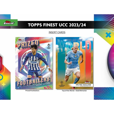 2023-24 Topps Finest UEFA Club Competitions Soccer Hobby 8 Box Case