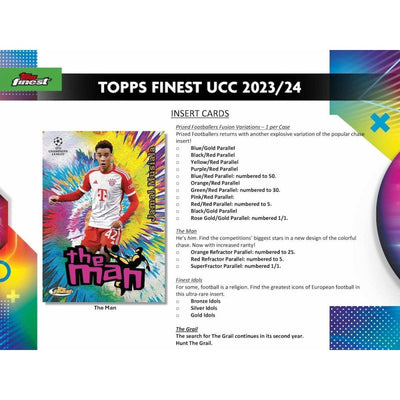 2023-24 Topps Finest UEFA Club Competitions Soccer Hobby Box