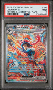 Greninja ex 2024 Pokemon Twilight Masquerade Special Illustration rare #214/167 PSA 9