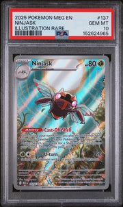 Ninjask Pokémon Mega Evolution Illustration Rare #137/132 PSA 10