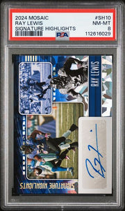 Ray Lewis 2024 Signature Highlights PSA 8