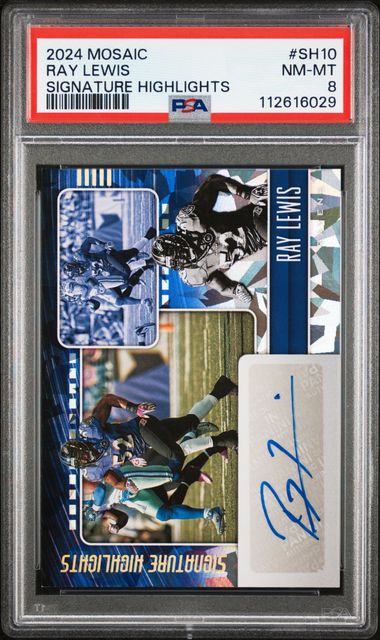 Ray Lewis 2024 Signature Highlights PSA 8