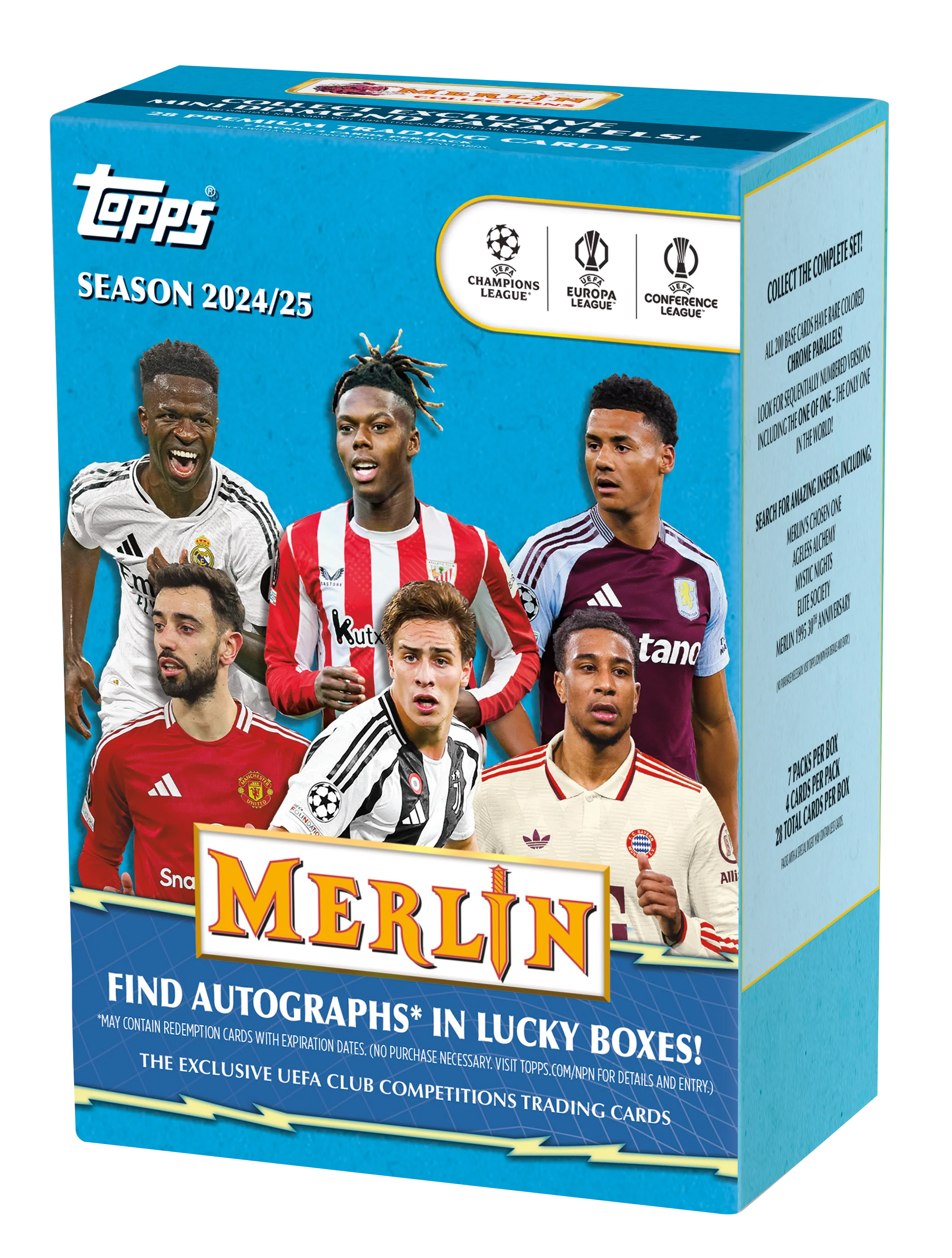 2024-25 Topps UEFA Club Competitions Merlin Chrome Soccer Blaster Box