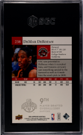 DeMar Derozan 2009 Upper Deck Star Rookies SGC 10