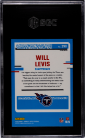 Will Levis 2023 Panini Donruss Optic Blue Hyper Rated Rookie SGC 10