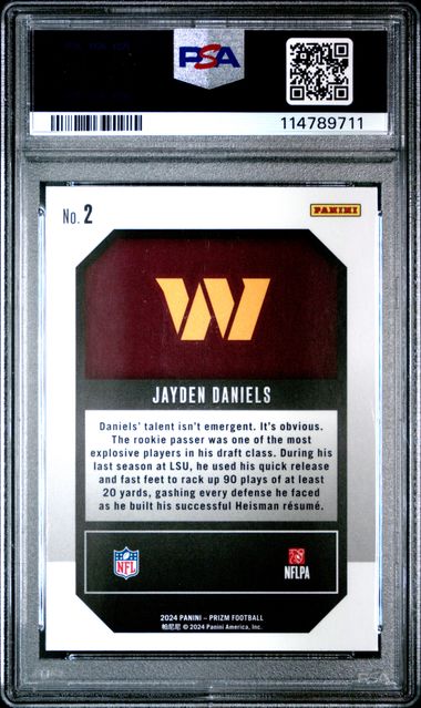 Jayden Daniels 2024 Panini Prizm Emergent RC PSA 10