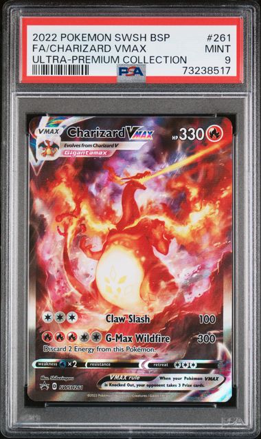 Charizard Vmax Pokémon Sword & Shield Black Star Promo #SWSH261 PSA 9