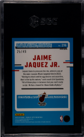 Jaime Jaquez Jr. 2023 Panini Donruss Optic Blue Rated Rookie #'d 25/49 SGC 9.5