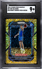 Chet Holmgren 2022 Panini Prizm Monopoly Gold Money Shimmer Prizm Rookie 