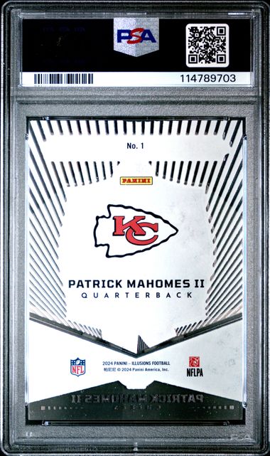 Patrick Mahomes II 2024 Panini Illusions Abracadabra PSA 9